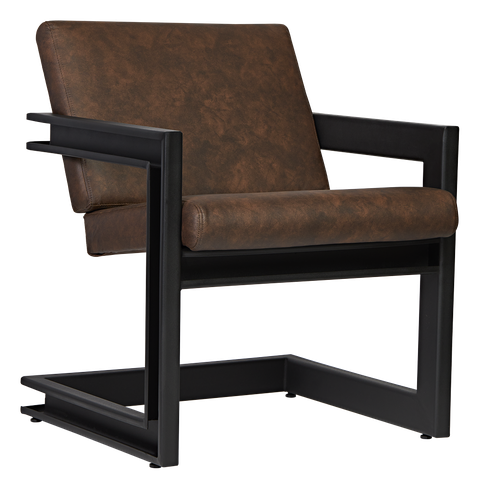 Poltrona Cadeira Detroit Couríssimo Facto Telha Estrutura Preto Fosco