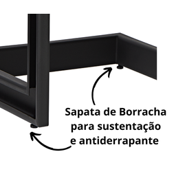 Poltrona Cadeira Detroit Couríssimo Facto Telha Estrutura Preto Fosco - 7