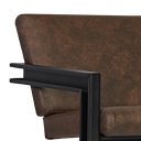 Ver imagem 2 de Poltrona Cadeira Detroit Couríssimo Facto Telha Estrutura Preto Fosco