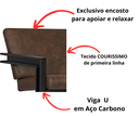 Ver imagem 4 de Poltrona Cadeira Detroit Couríssimo Facto Telha Estrutura Preto Fosco