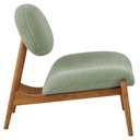 Ver imagem 7 de Poltrona Decorativa Yves Base Madeira Castanho Verde Claro - Nexta Casa