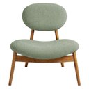 Ver imagem 6 de Poltrona Decorativa Yves Base Madeira Castanho Verde Claro - Nexta Casa