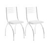 Cadeira Carraro 146 (2 Unidades)-Aço Cromada/Branco - 1