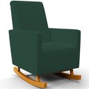 Ver imagem 1 de Poltrona de Amamentação com Balanço Ravena W01 Suede Verde - Lyam Decor