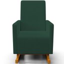 Ver imagem 3 de Poltrona de Amamentação com Balanço Ravena W01 Suede Verde - Lyam Decor