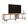 Rack 4 Portas para Tvs de 60 Polegadas Ripley Cedro Branco - 3