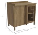 Ver imagem 2 de Armário de Cozinha Balcão de Canto 1 Porta 52x98cm com Pés e Tampo Botanic Kappesberg