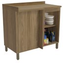 Ver imagem 2 de Armário de Cozinha Balcão de Canto 1 Porta 52x98cm com Pés e Tampo M625 Botanic Kappesberg