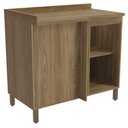 Ver imagem 3 de Armário de Cozinha Balcão de Canto 1 Porta 52x98cm com Pés e Tampo M625 Botanic Kappesberg