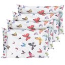 Ver imagem 1 de 4 Fronha Avulsa Percal 200 Fios Algodão Ponto Palito Borboletas