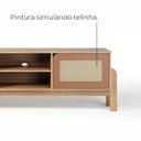 Ver imagem 5 de Rack Bancada para Tv até 60 Polegadas 1 Porta 2 Gavetas 2 Nichos Iquique - Carvalho/terracota