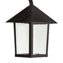 Ver imagem 2 de Arandela Blumenau Colonial Quadrada Vidro Liso E27 Bivolt Preto Fosco