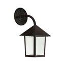 Ver imagem 1 de Arandela Blumenau Colonial Quadrada Vidro Liso E27 Bivolt Preto Fosco