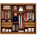 Ver imagem 3 de Guarda Roupa Casal Livorno 6 Portas 4 Gavetas Cinamomo Fendi - Novo Horizonte