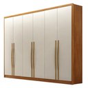 Ver imagem 1 de Guarda Roupa Casal Livorno 6 Portas 4 Gavetas Cinamomo Fendi - Novo Horizonte