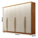 Ver imagem 2 de Guarda Roupa Casal Livorno 6 Portas 4 Gavetas Cinamomo Fendi - Novo Horizonte