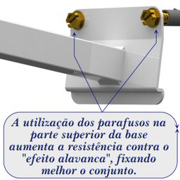 Suporte Refletor Inclinado Parede Braço 50 Cm Branco - 5