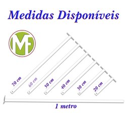 Suporte Refletor Inclinado Parede Braço 50 Cm Branco - 10