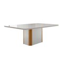 Ver imagem 4 de Conjunto: Mesa Sala Jantar Pietã¡ Curvo 180cm + 6 Cadeiras Maldivas Madeira Naturale/off White -