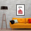 Ver imagem 2 de Quadro Amor no Pote 24x18cm - com vidro:Madeira branca