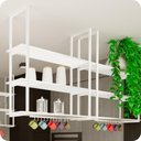 Ver imagem 1 de Prateleira Estilo Industrial Suspensa Teto Cozinha 80cm B.B