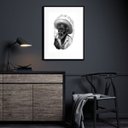 Ver imagem 1 de Quadro Preto Velho - Desenho Preto e Branco - 60x48cm:madeira Branca