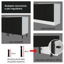 Ver imagem 4 de Balcão Gabinete De Pia 120 X 60 Cm 1 Porta 2 Gavetas Branco
