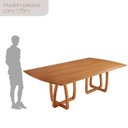 Ver imagem 5 de Conjunto Mesa de Jantar Tampo 240cm Barril Laminado Ello e 8 Cadeiras Mônaco Premium Natural Cinamomo/Quartzo Marrom