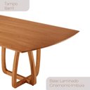 Ver imagem 7 de Conjunto Mesa de Jantar Tampo 240cm Barril Laminado Ello e 8 Cadeiras Mônaco Premium Natural Cinamomo/Quartzo Marrom
