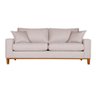 Sofá 3 Lugares Confortável com Base Resistente Madeira Linho Cor:bege - 3
