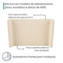 Ver imagem 5 de Cabeceira Casal 140 cm Greta com Frame Boucle Tca 310 Corino Tcs 725 Peer