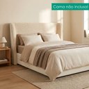 Ver imagem 7 de Cabeceira Casal 140 cm Greta com Frame Boucle Tca 310 Corino Tcs 725 Peer