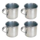 Ver imagem 1 de Kit 4 Canecas em alumínio estilo Moscow Mule Decor - Prata