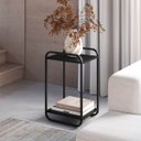 Ver imagem 3 de Mesa Lateral Luna Design Orgânico 40x33cm Nero/Preto 28090