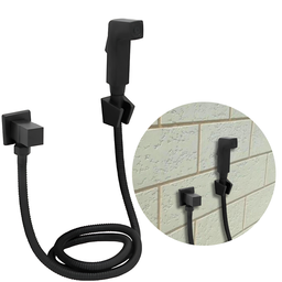 Ducha Higienica Banheiro Preto Chuveirinho Quadrada Duchinha:preto - 5