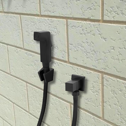 Ducha Higienica Banheiro Preto Chuveirinho Quadrada Duchinha:preto - 3