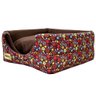 Cama Iglu e Toca Para Cachorro Luppet Luxo Marrom Floral - M - 6