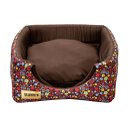 Ver imagem 7 de Cama Iglu e Toca para Cachorro Luppet Luxo Marrom Floral - M