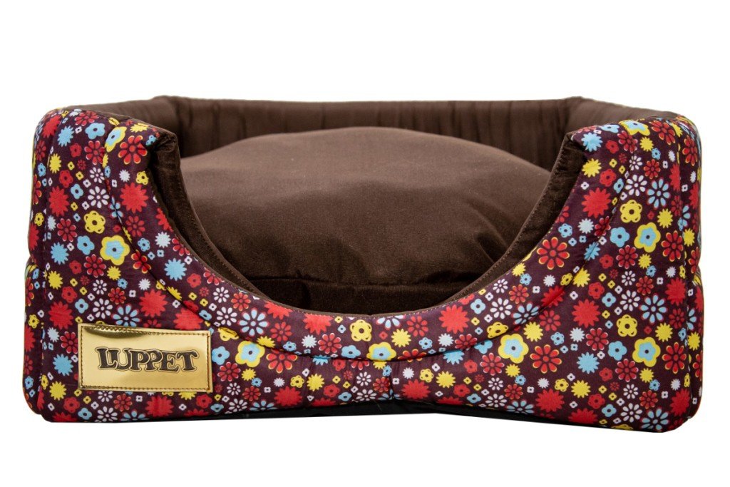 Cama Iglu e Toca Para Cachorro Luppet Luxo Marrom Floral - M - 5