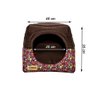 Cama Iglu e Toca Para Cachorro Luppet Luxo Marrom Floral - M - 9