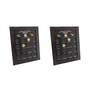 2 Quadro Porta Moedas Olimpíadas Imã e Vidro