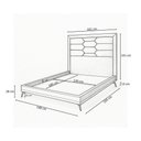 Ver imagem 6 de Cama Casal Pés Ferro Otto com Cabeceira Roma Corano Caramelo Bouclé Off White - Nexta Casa