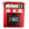 Rádio Am Fm Sw USB Cartão SD Mp3 Auxilia P2 Lanterna Bateria Bivolt - Vermelho - 2