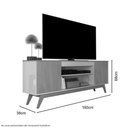Ver imagem 2 de Rack Malibu Wood Ripado Off White-Freijo - Giga