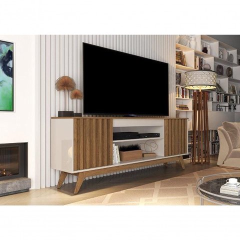 Rack Malibu Wood Ripado Off White-Freijo - Giga