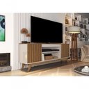 Ver imagem 1 de Rack Malibu Wood Ripado Off White-Freijo - Giga