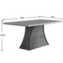Ver imagem 2 de Mesa Cozinha Ravena Madeirada/Vidro 160cm Malbec DJ Móveis