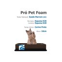 Ver imagem 4 de Cama box PET Cachorro / Gato Pequeno PróPet Foam Marrom/Preto (45x55x10) - Probel