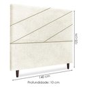 Ver imagem 3 de Cabeceira Casal 140 Cm com Frame Cristal Boucle Bege Artte