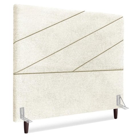 Cabeceira Casal 140 Cm com Frame Cristal Boucle Bege Artte